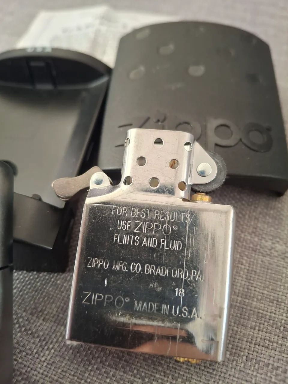 Isqueiro Zippo original - Aço escovado liso - Foto 3