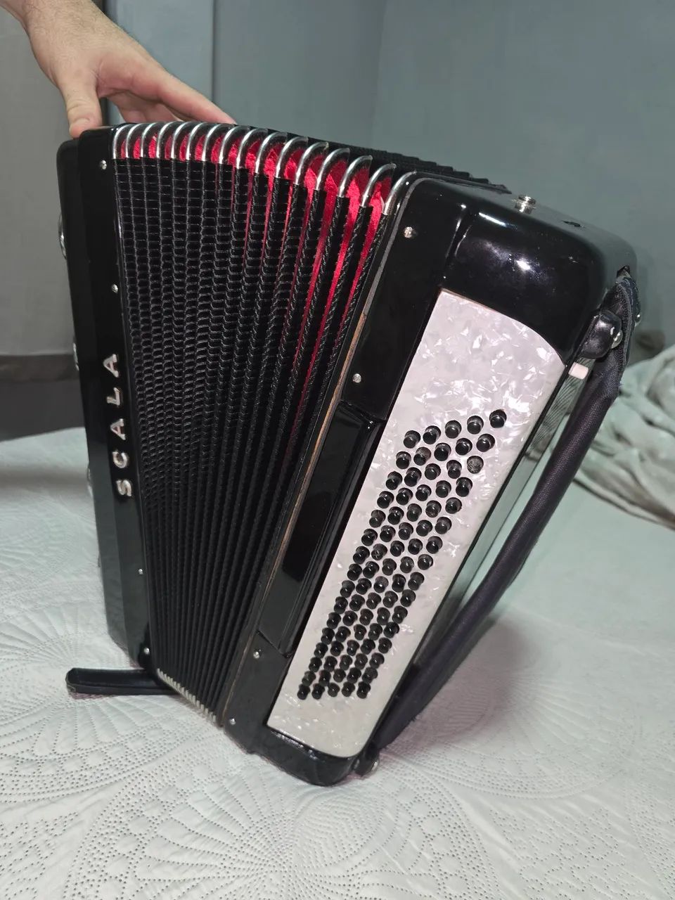 Acordeon Scala 80 Baixos Teclado Piano - Ótimo Estado - Foto 2