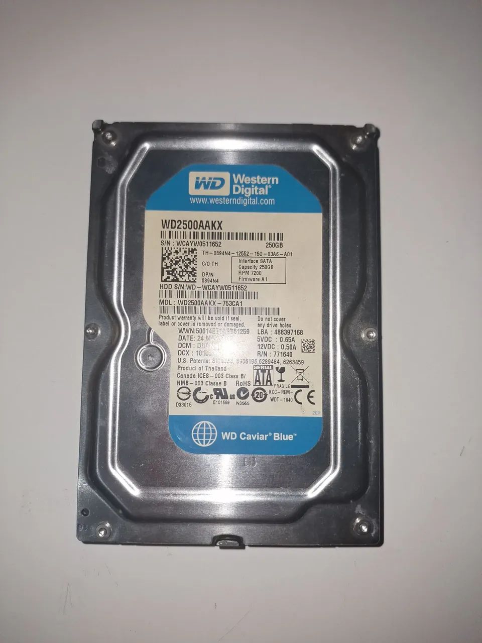 HD WDBlue 250Gb (alerta)