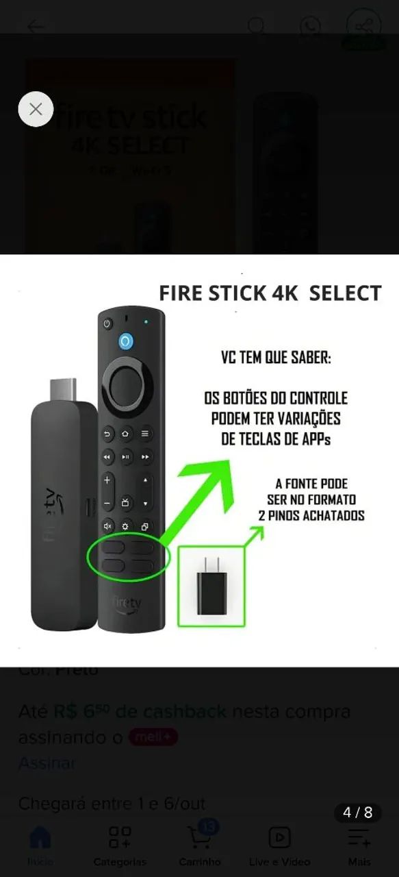Fire stick 4k Select - Foto 4