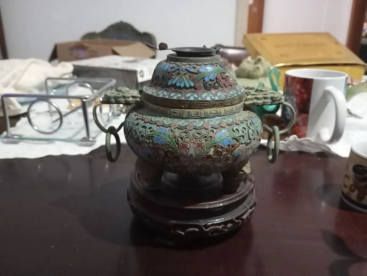 Incensario Cloisonné Dinastia Qing - Foto 5