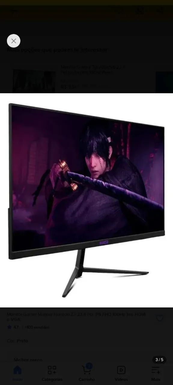 Monitor mancer 21,5 polegadas  - Foto 2