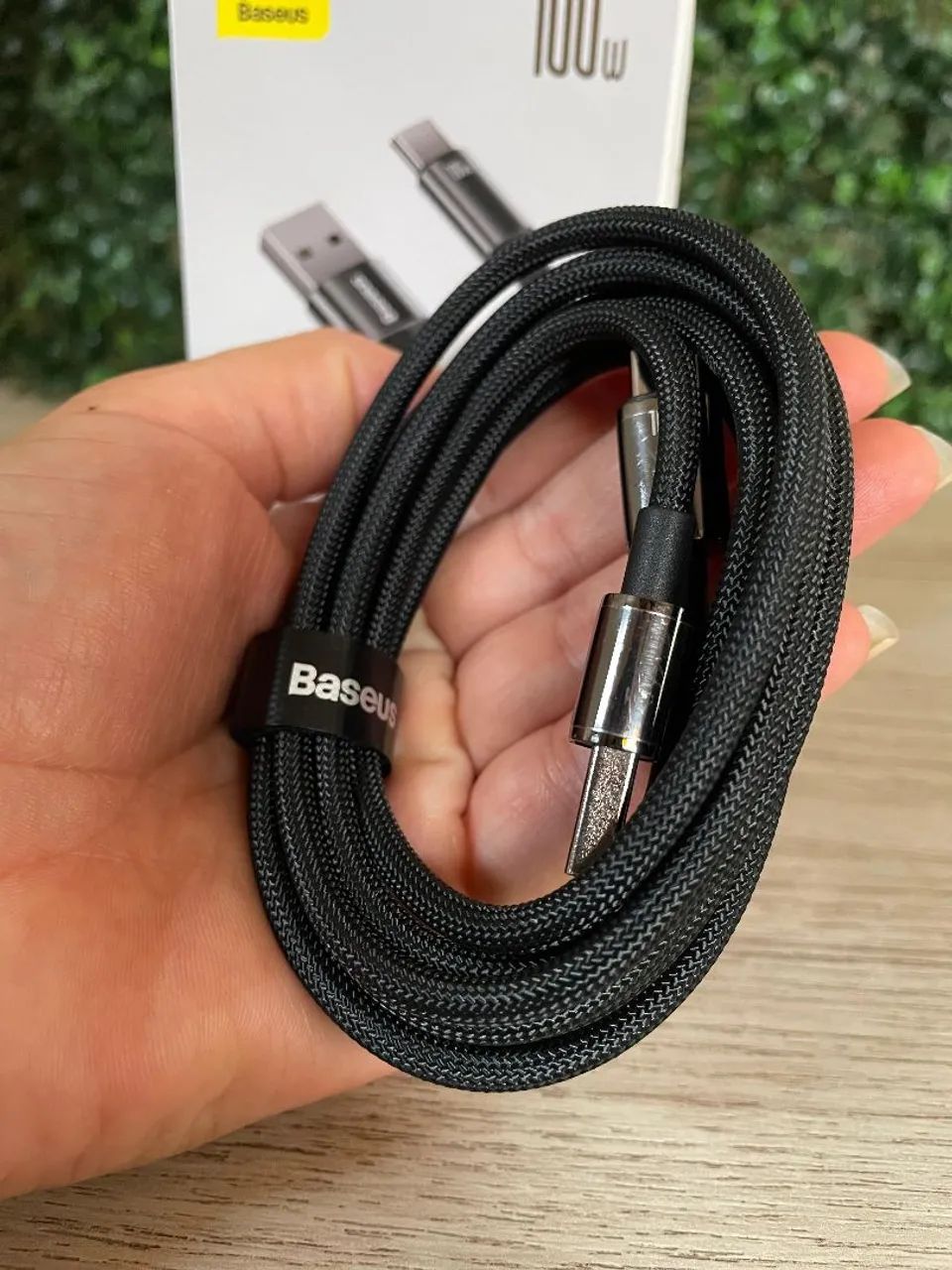 Cabo Baseus Usb-A para C 100W 2M - Foto 4