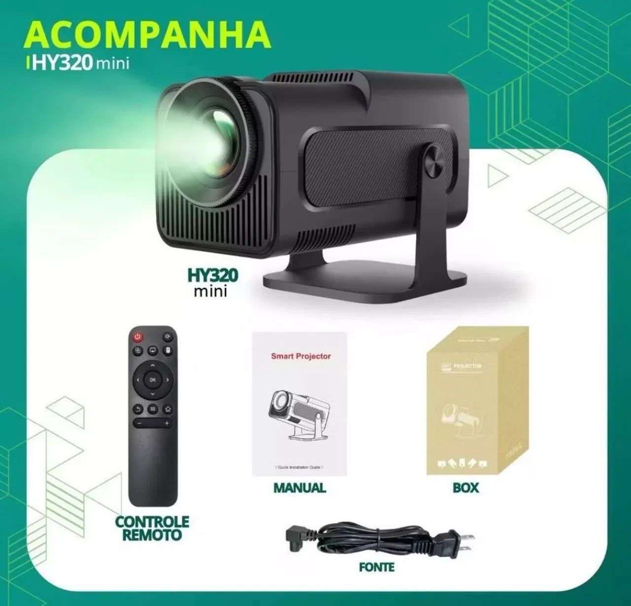Projetor Portátil Ultra HD projeta até 150 polegadas para a Copa do Mundo - Foto 3