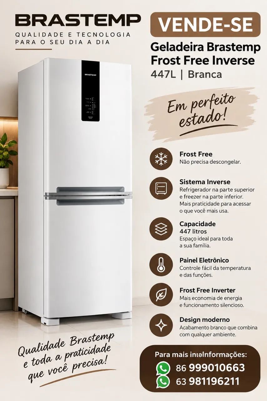 Vendo Geladeira Brastemp Inverse