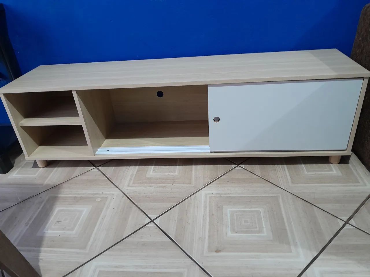 Rack retrô laminada madeira MDF baixa - Foto 2