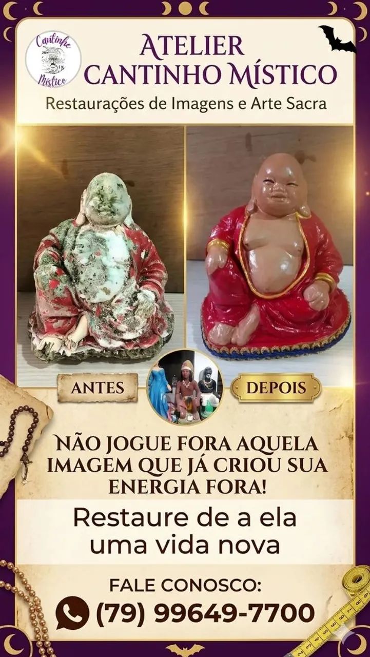 Restauração de imagens  santos católicos, candomblé, qualquer tipos de imagens  de gesso   - Foto 2