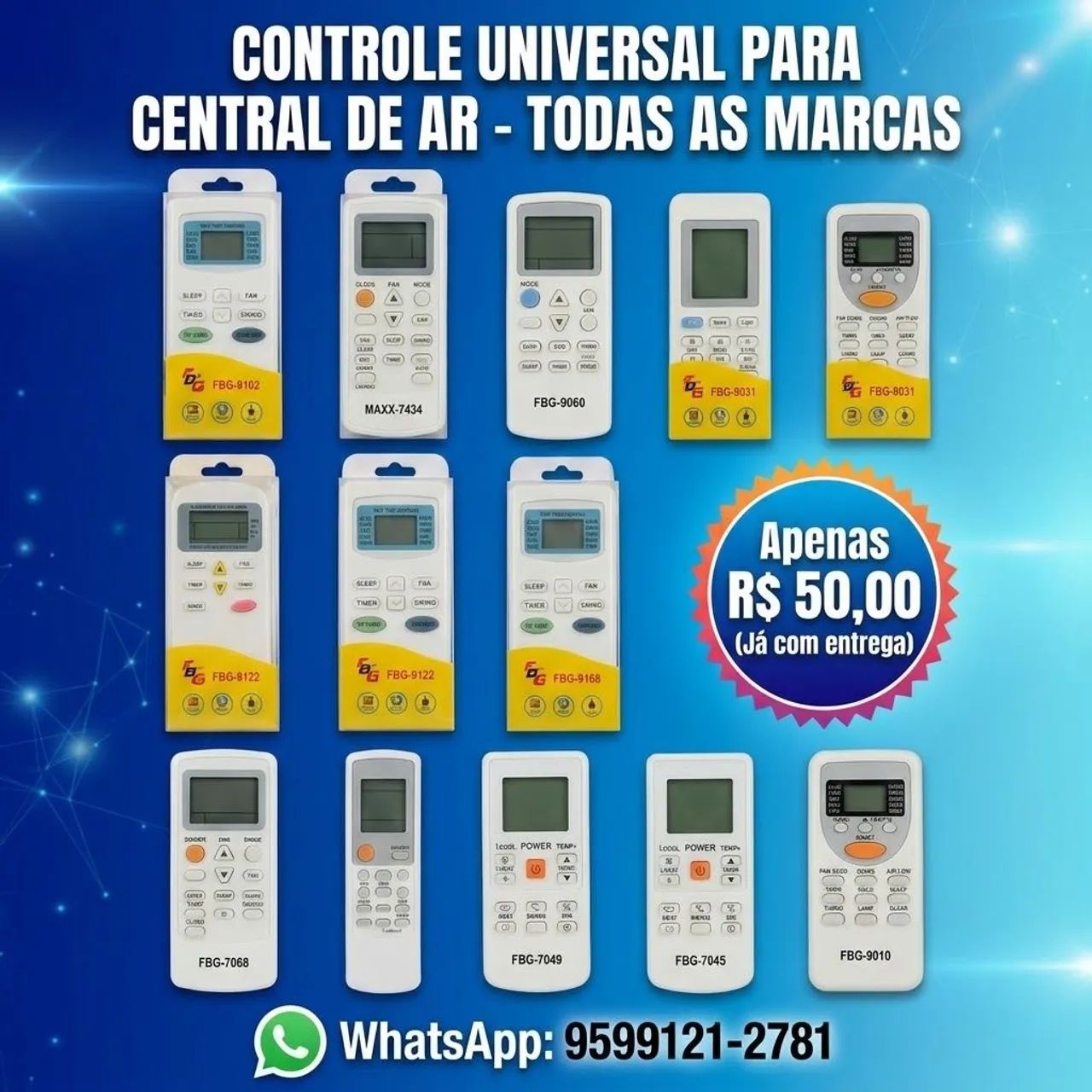 Controle universal para central de ar 