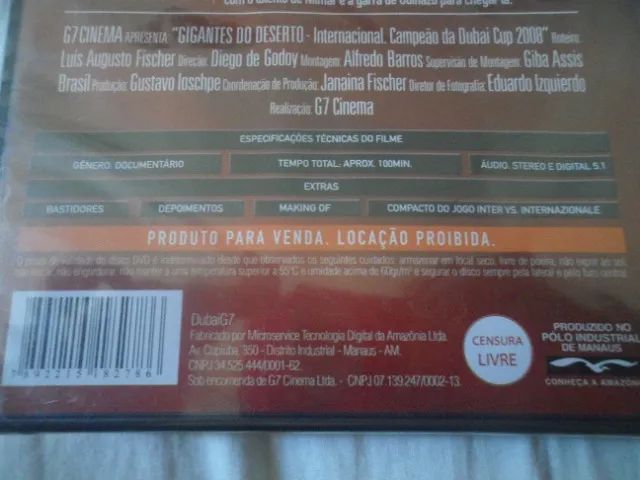 DVD Gigantes do Deserto Internacional Campeão da Dubai Cup novo lacrado - Foto 4