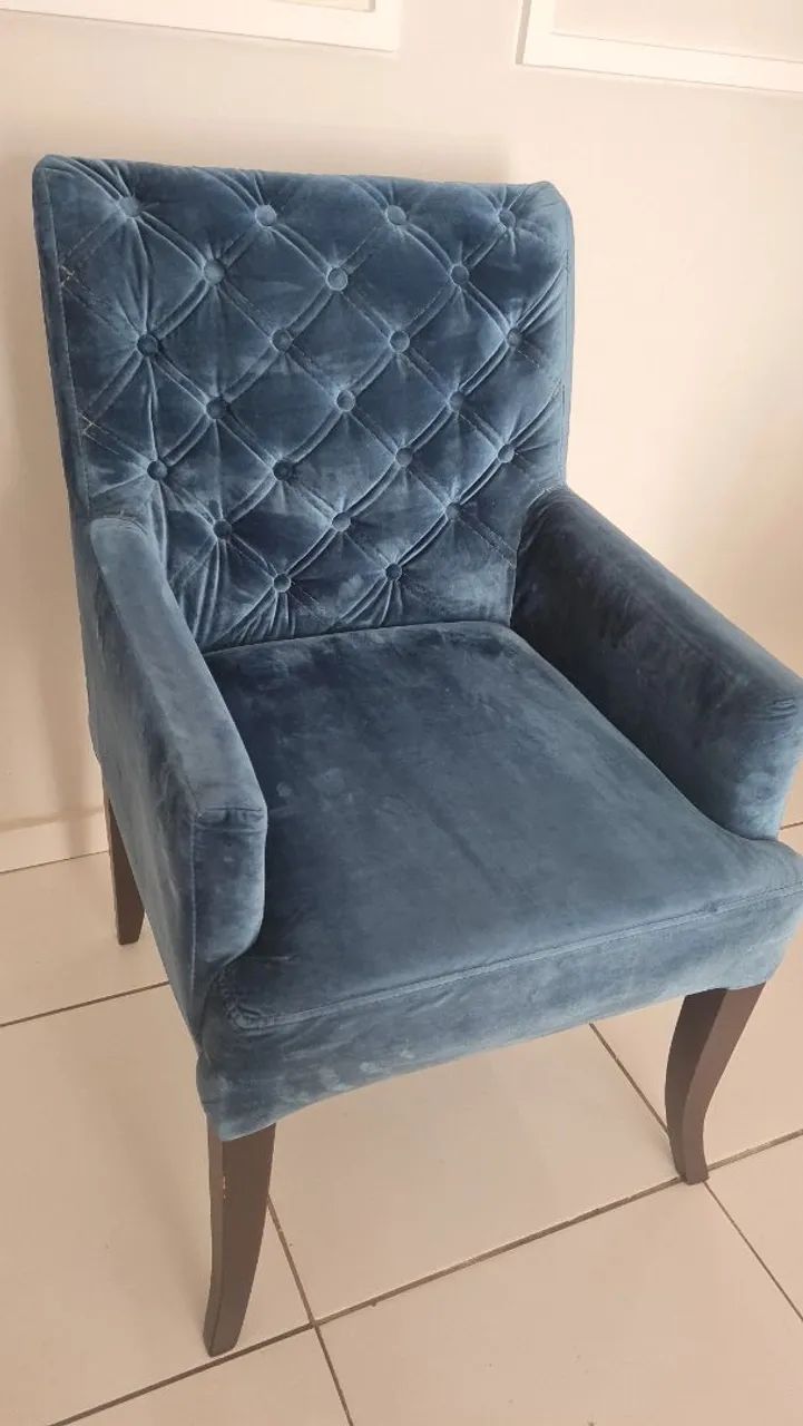 Poltrona azul petr óleo  - Foto 2