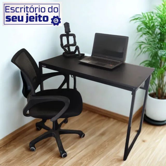 Escrivaninha Reforçada 1m NOVA Mesa Multiuso Industrial para Computador Notebook PC Gamer - Foto 3