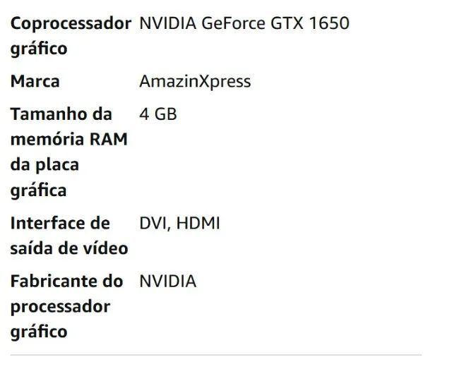 Nvidia GeForce GTX 1650DE 4 GB PCIe HDMI DVI GPU - Foto 2