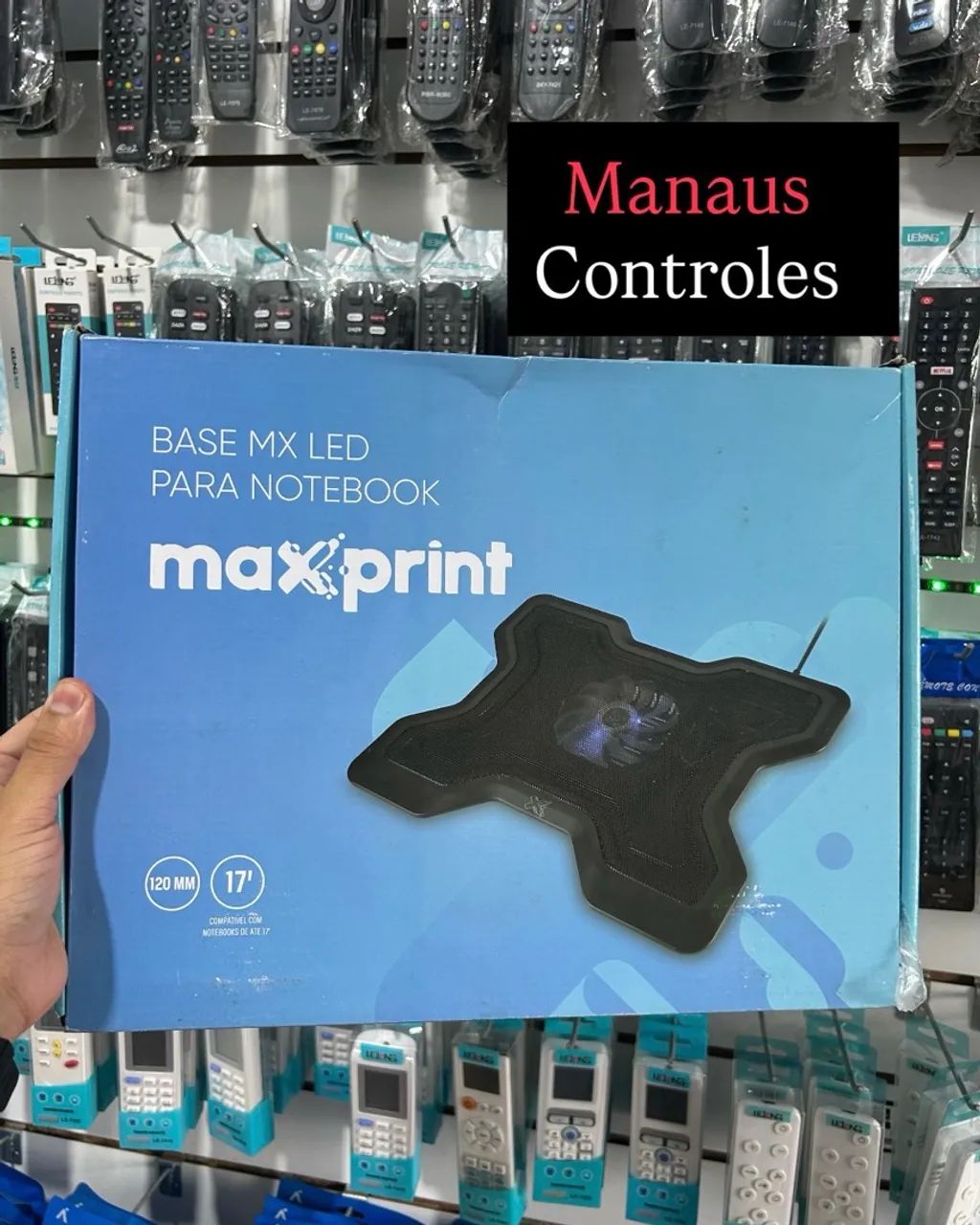 Base para Notebook com Cooler e Gancho de Altura