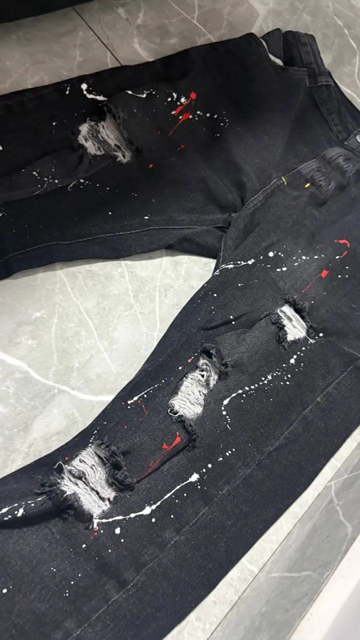 calça jeans jogador preta - Foto 3