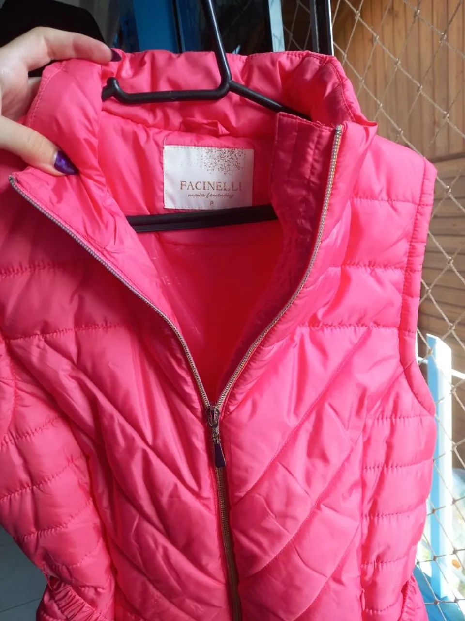 Colete Puffer Rosa Facinelli 