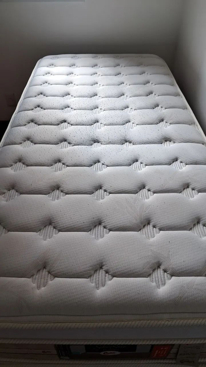 Cama Box + Colchão Silvério Star Solteiro Air Pocket Castor - Foto 2
