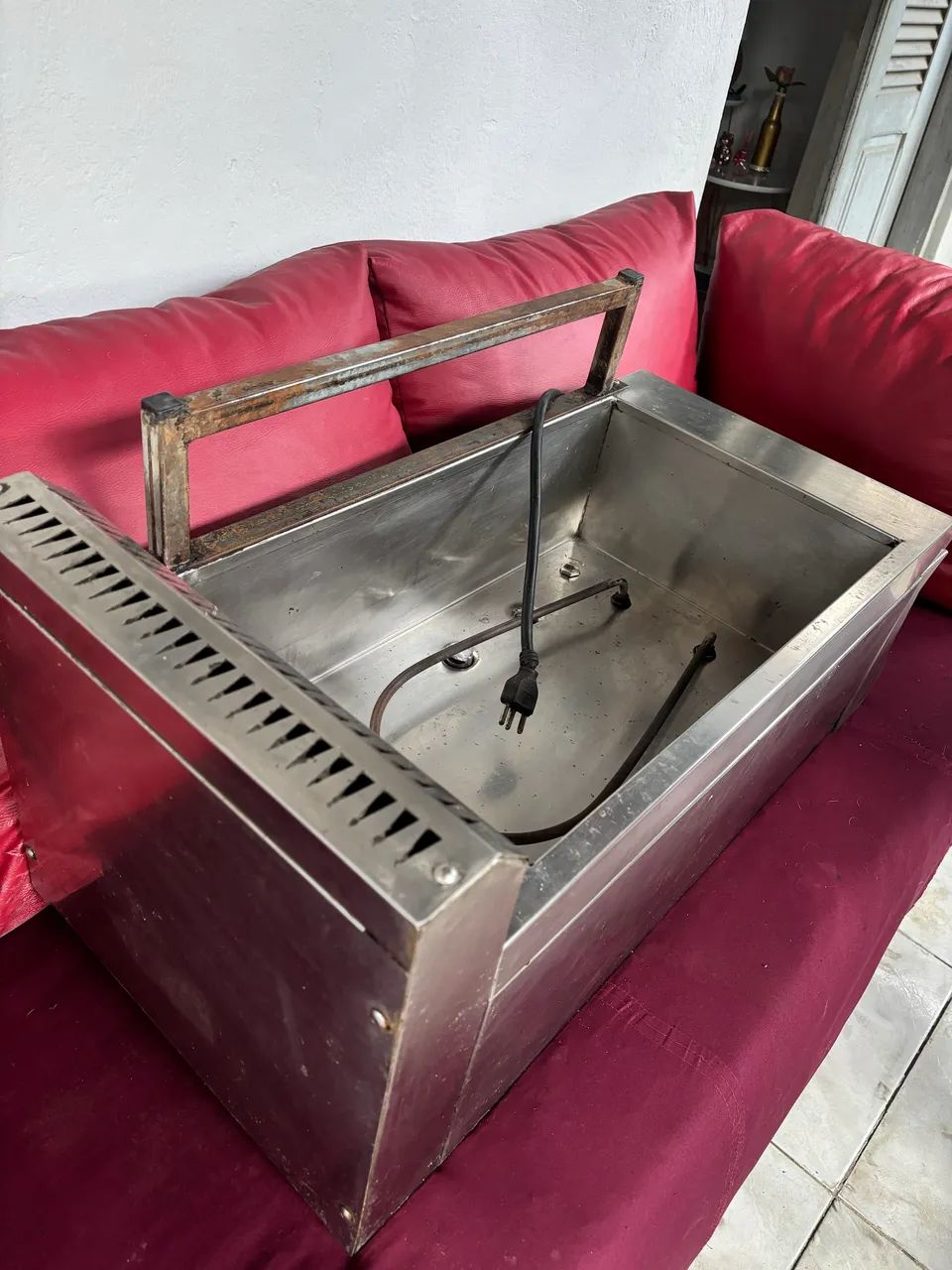 Fritadeira assadeira elétrica industrial inox Óleo 3 Cubas  - Foto 2