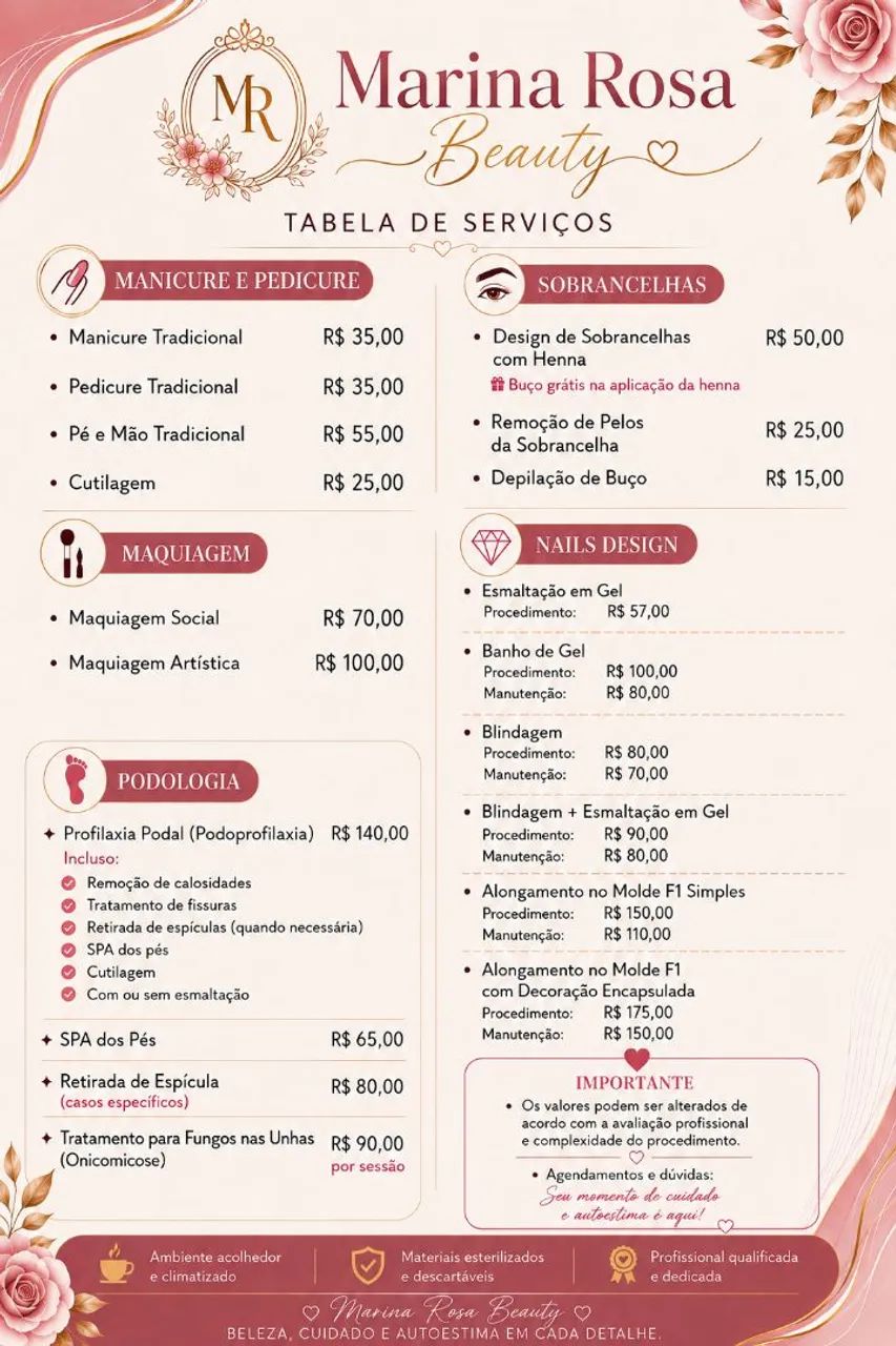 Espaço completo de  manicure a cabelos em geral