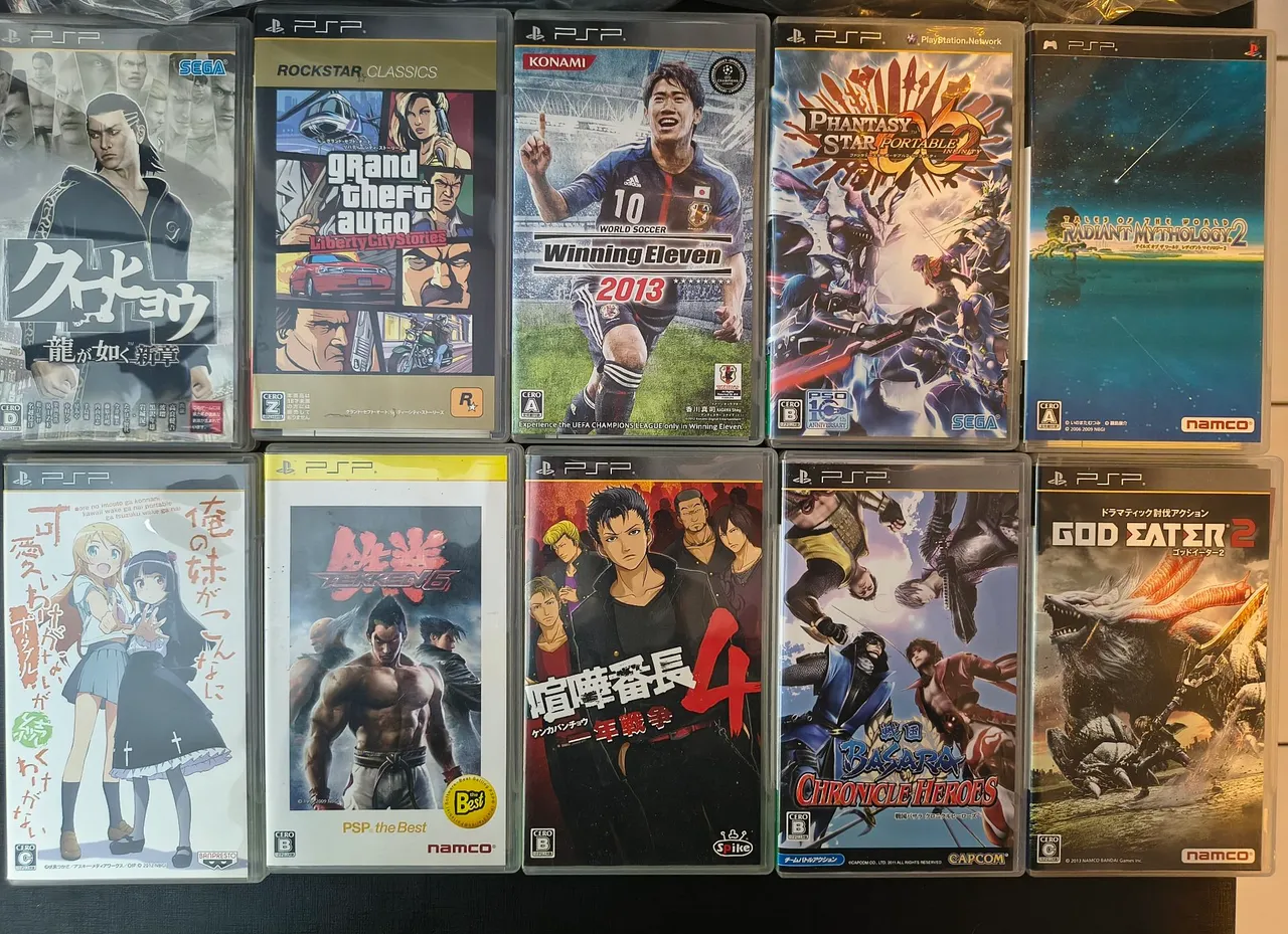 Jogos PSP japonês - 5 Discos - Jogos de Vídeo Game - Centro, Novo