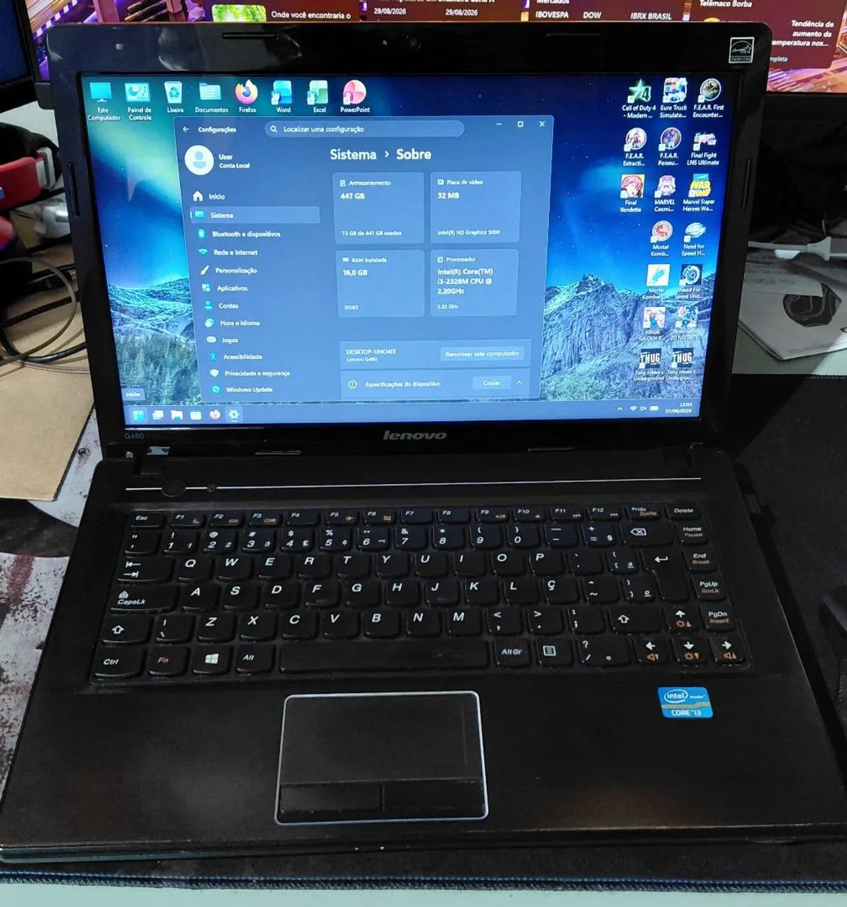 Notebook Lenovo G480