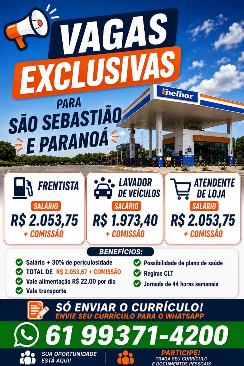 Vagas Paranoá e São Sebastião