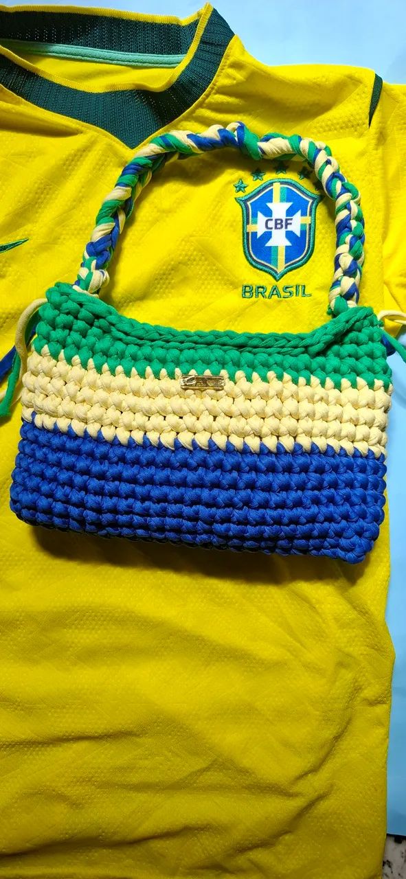 Bolsa do Brasil/ crochê da Copa  - Foto 2