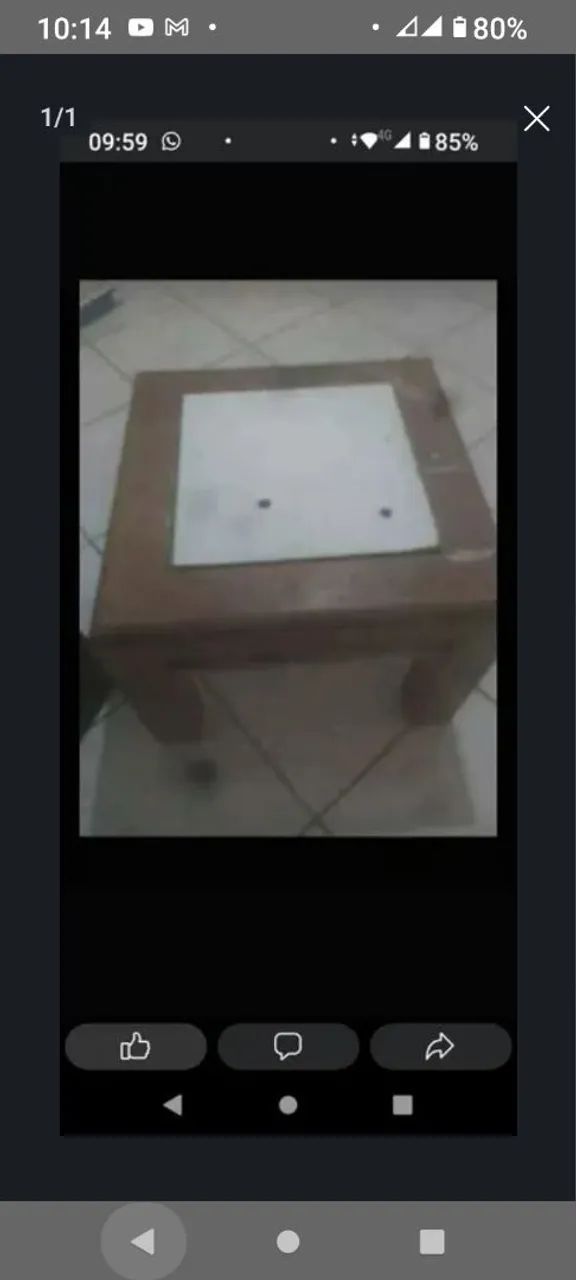 Mesa de centro de madeira