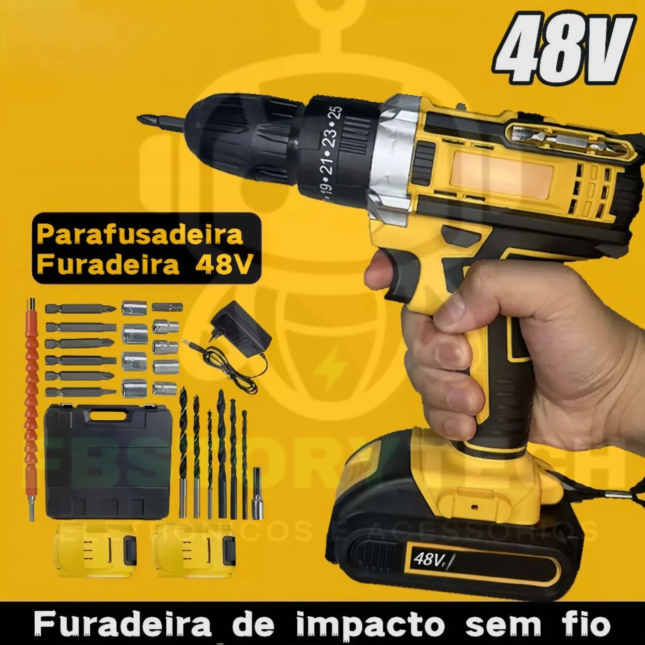 Parafusadeiras 48V Semi_Profissional + Kit 29 ítens-18X SEM JUROS 1