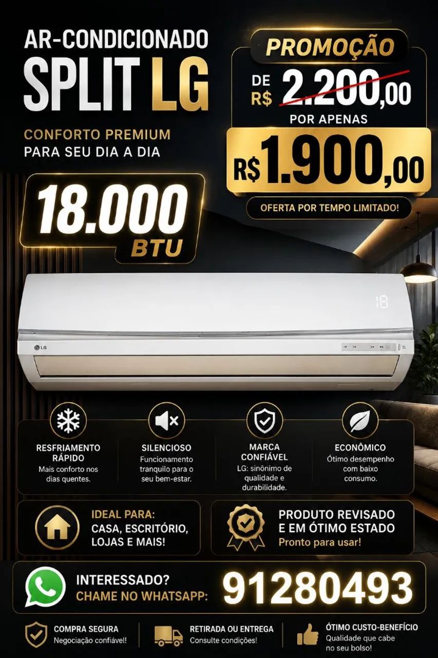 Ar condicionado 18 mil BTUs  - Foto 4
