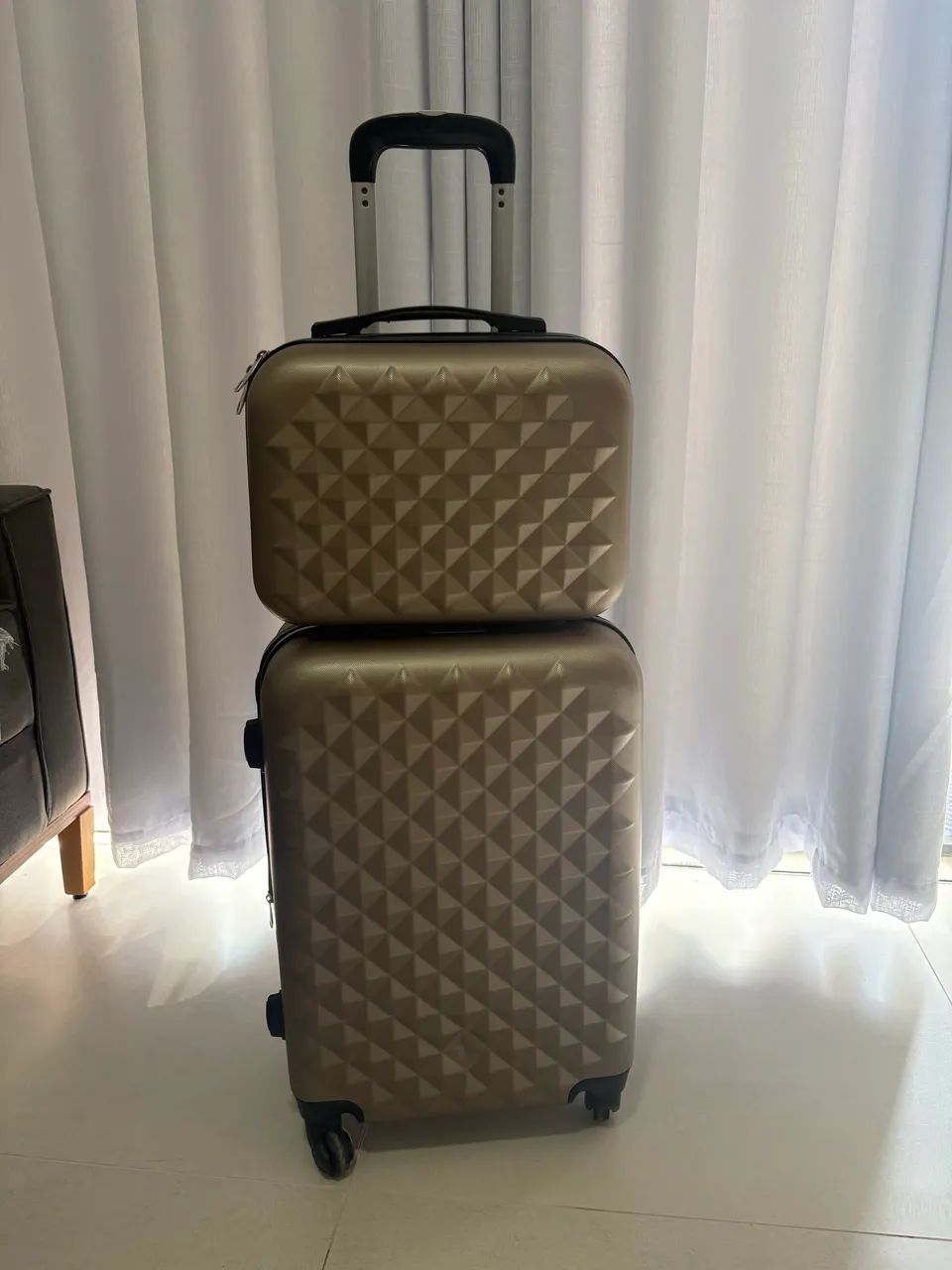 Kit mala de viagem + necessaire bagagem de mão 