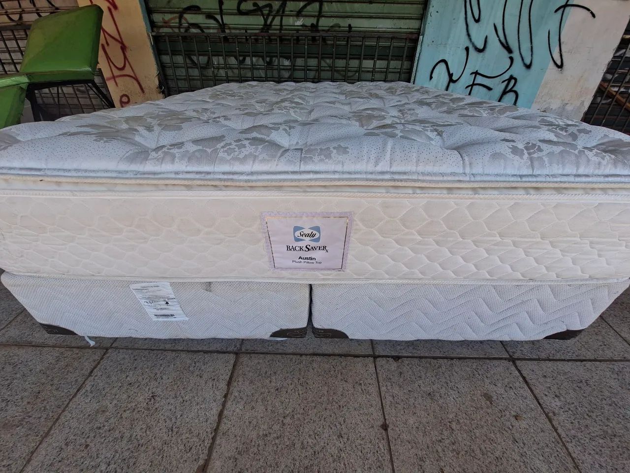 Cama box Queen size colchão sealy molas ensacadas bambu  - Foto 2