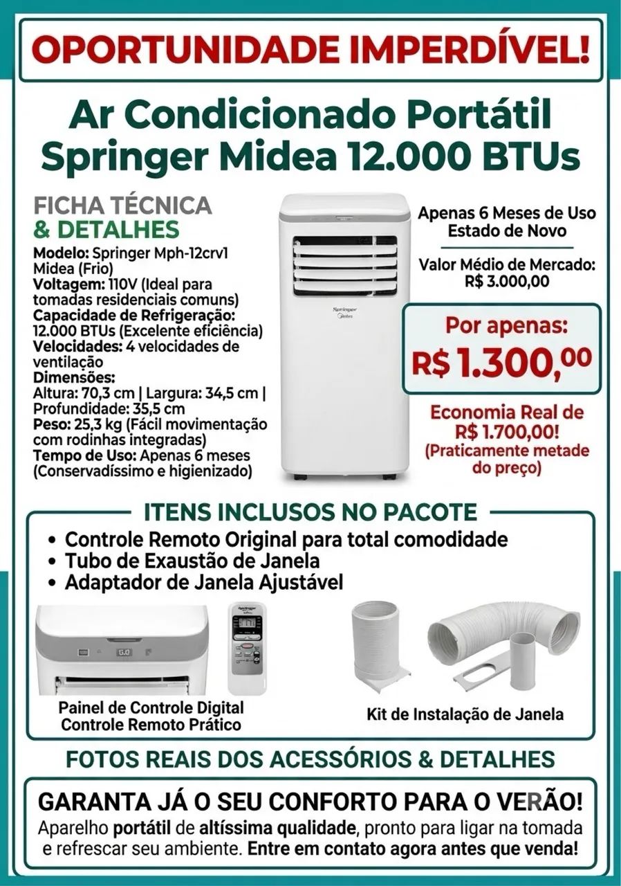 Ar condicionado portátil 