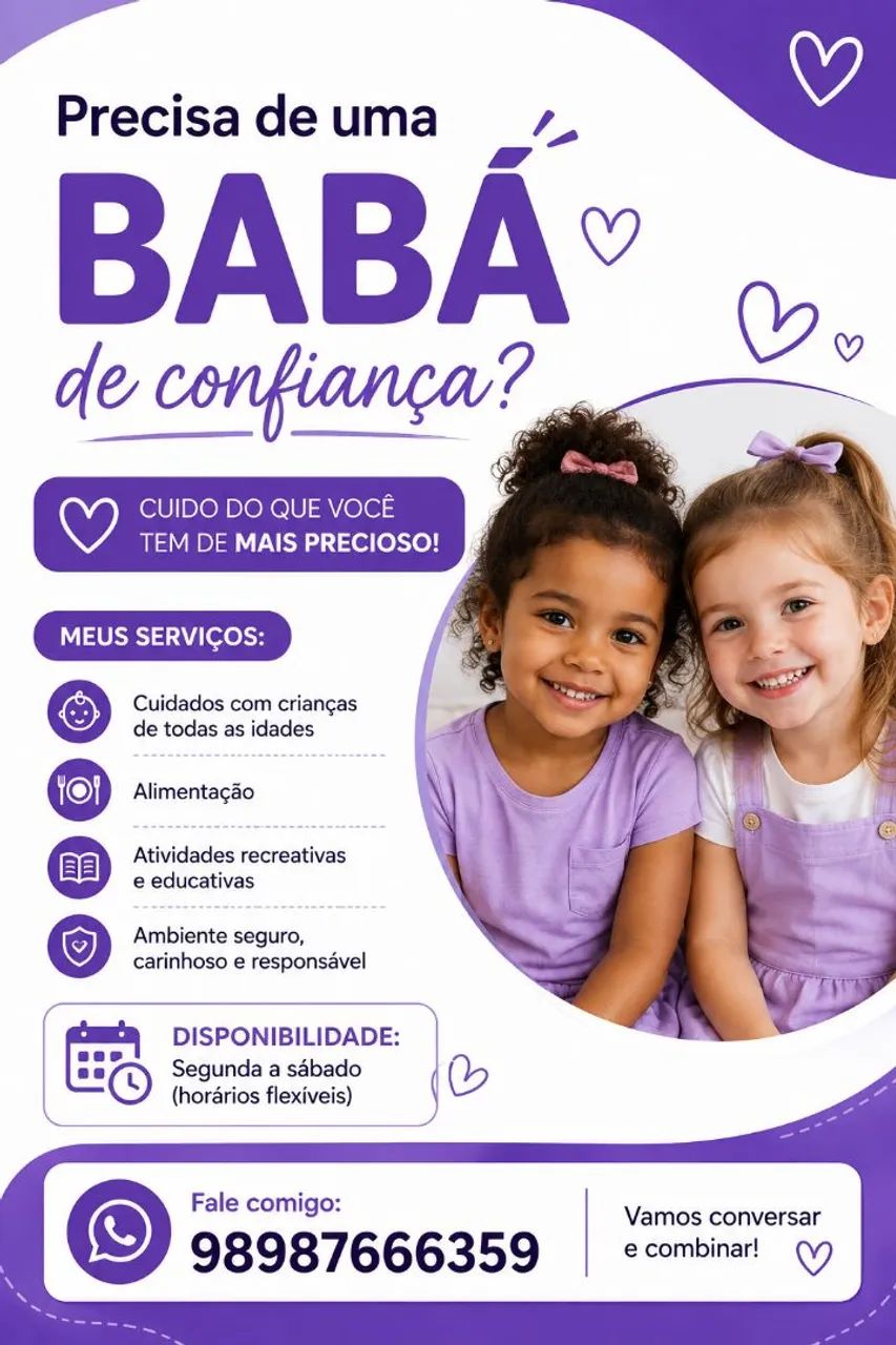 Disponível para babá 