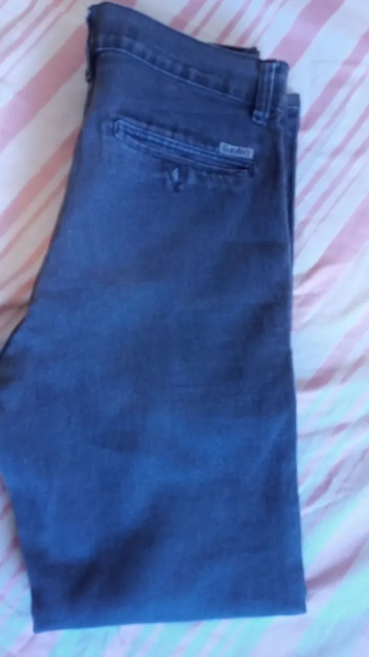 Calça Sarja Preta - GONFERR 38 Slim - Foto 5