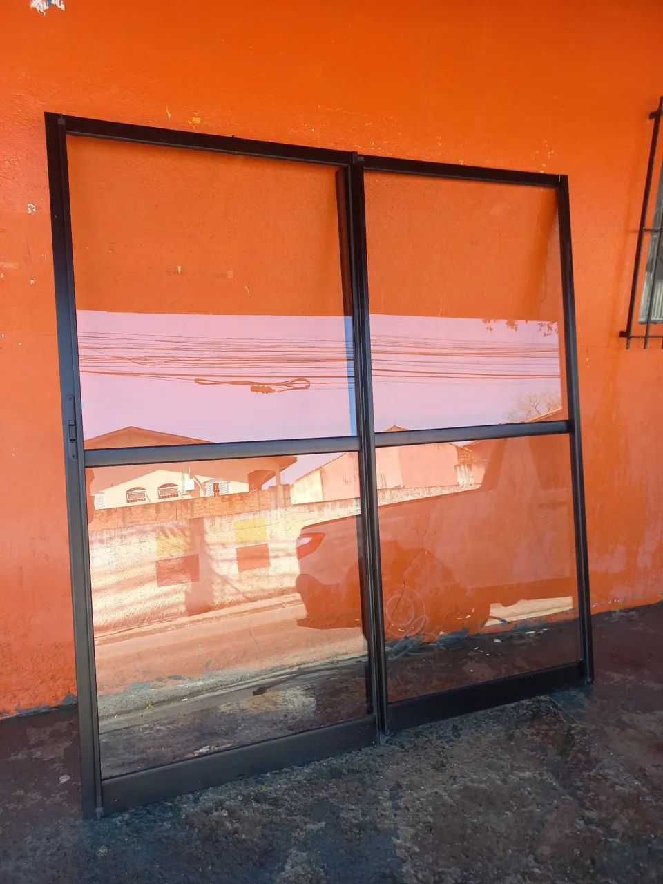 Aluminum double-leaf door, 1.80 m × 2.25 m