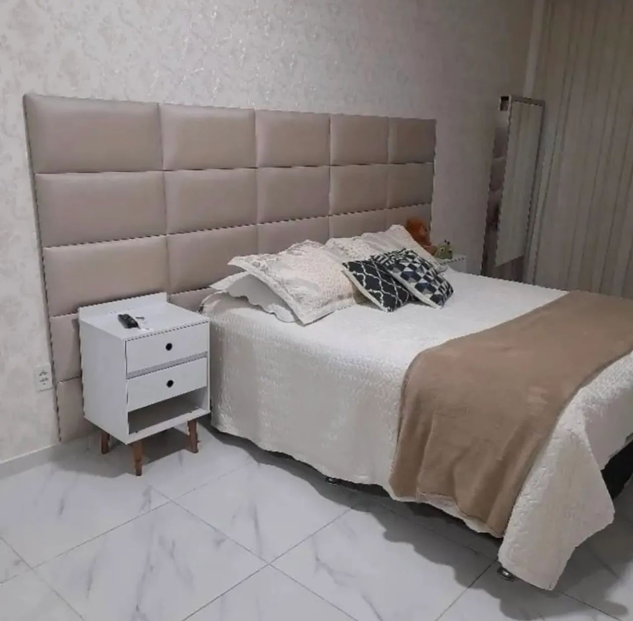 Cabeceira de Cama Casal Estofada  - Foto 3