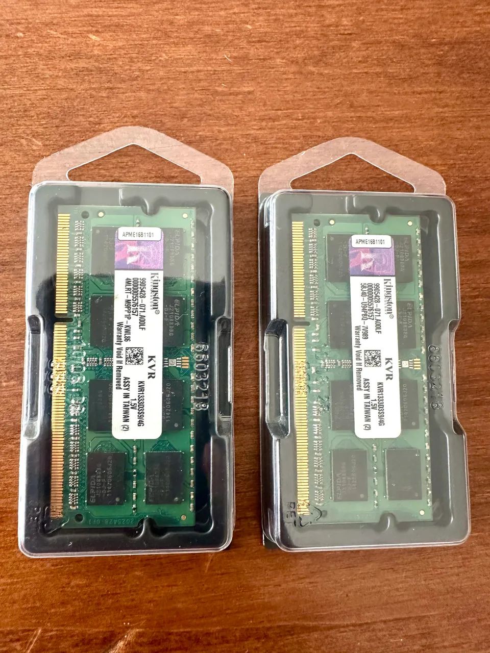  8Gb, 2x Memórias RAM DDR3 Kingston com 4GB cada x2=8Gb 1600MHz p/ Notebook e MacBook