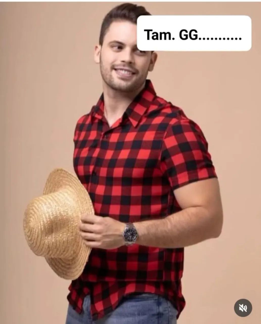 Camisa juninas xadrez nos tamanhos P. G. GG  - Foto 4