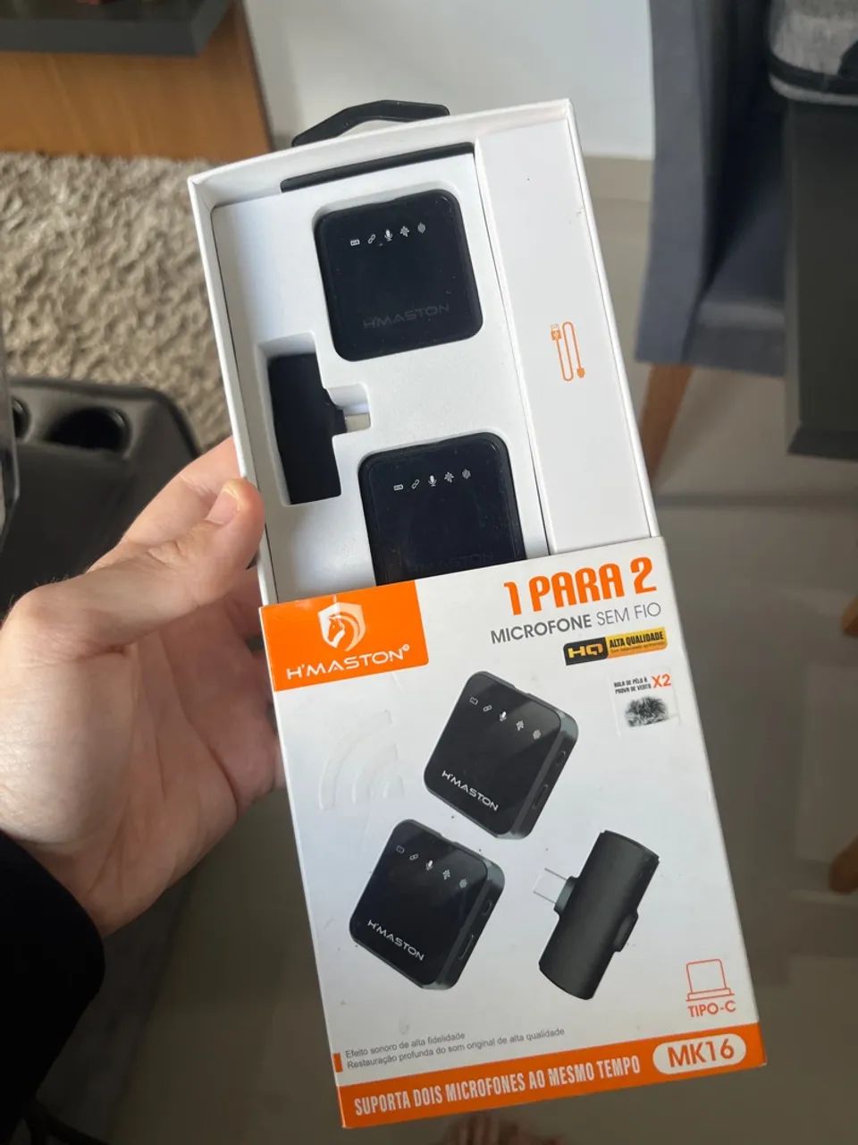 Microfone de lapela HMASTON - Tipo C