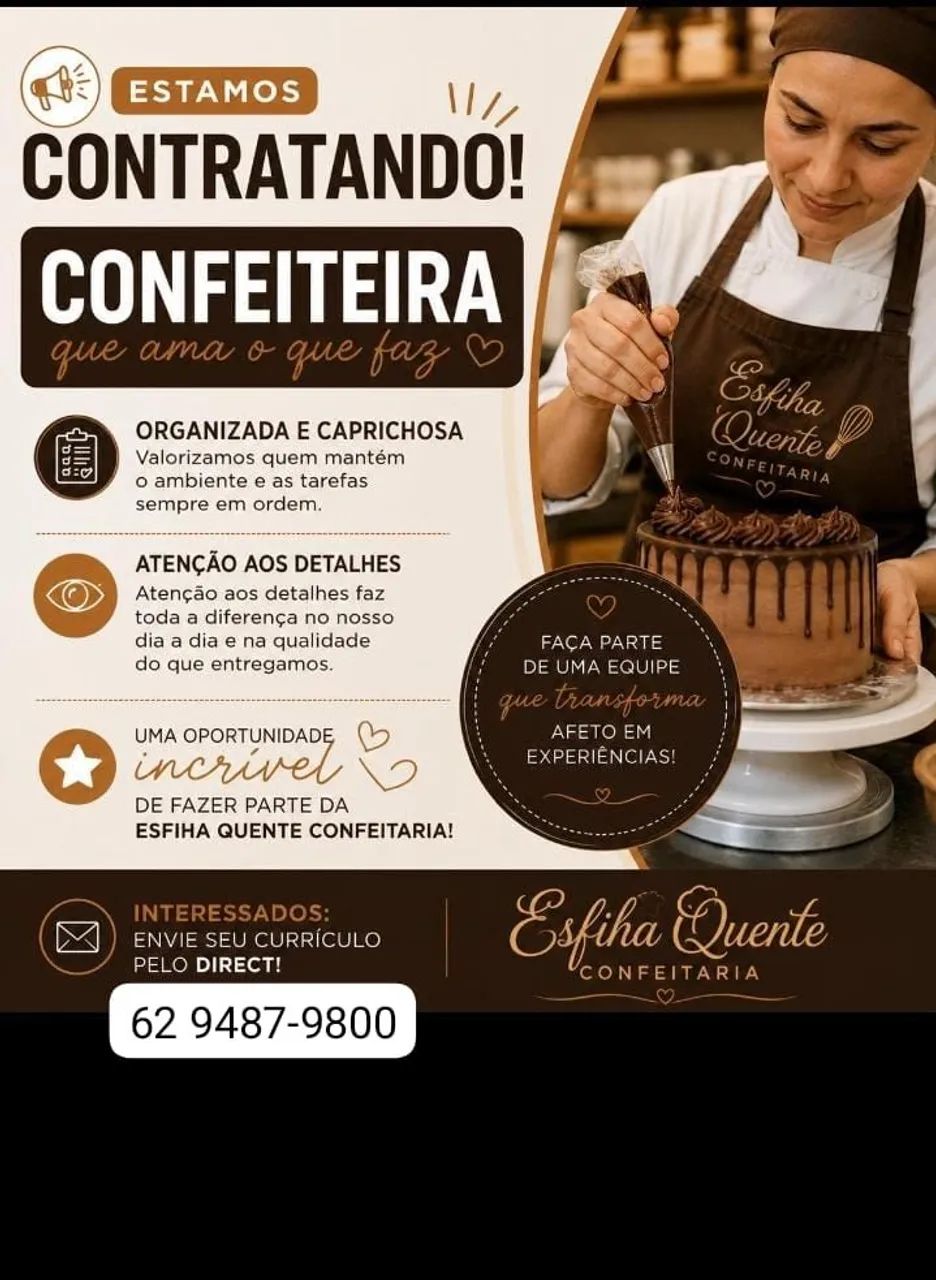 VAGA AUXILIAR DE COZINHA e CONFEITEIRA(O) - Foto 2
