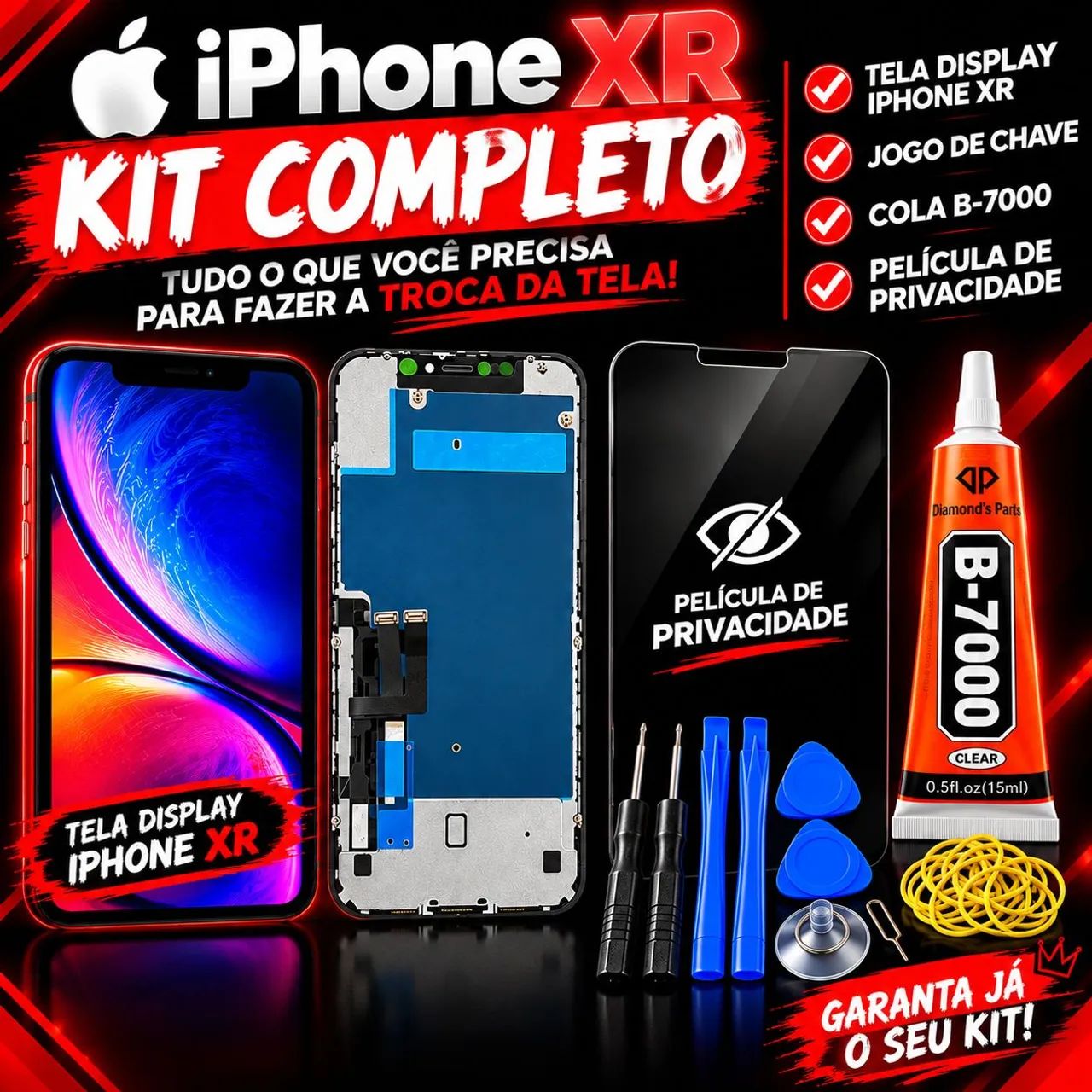 kit de tela display iPhone 11 e XR
