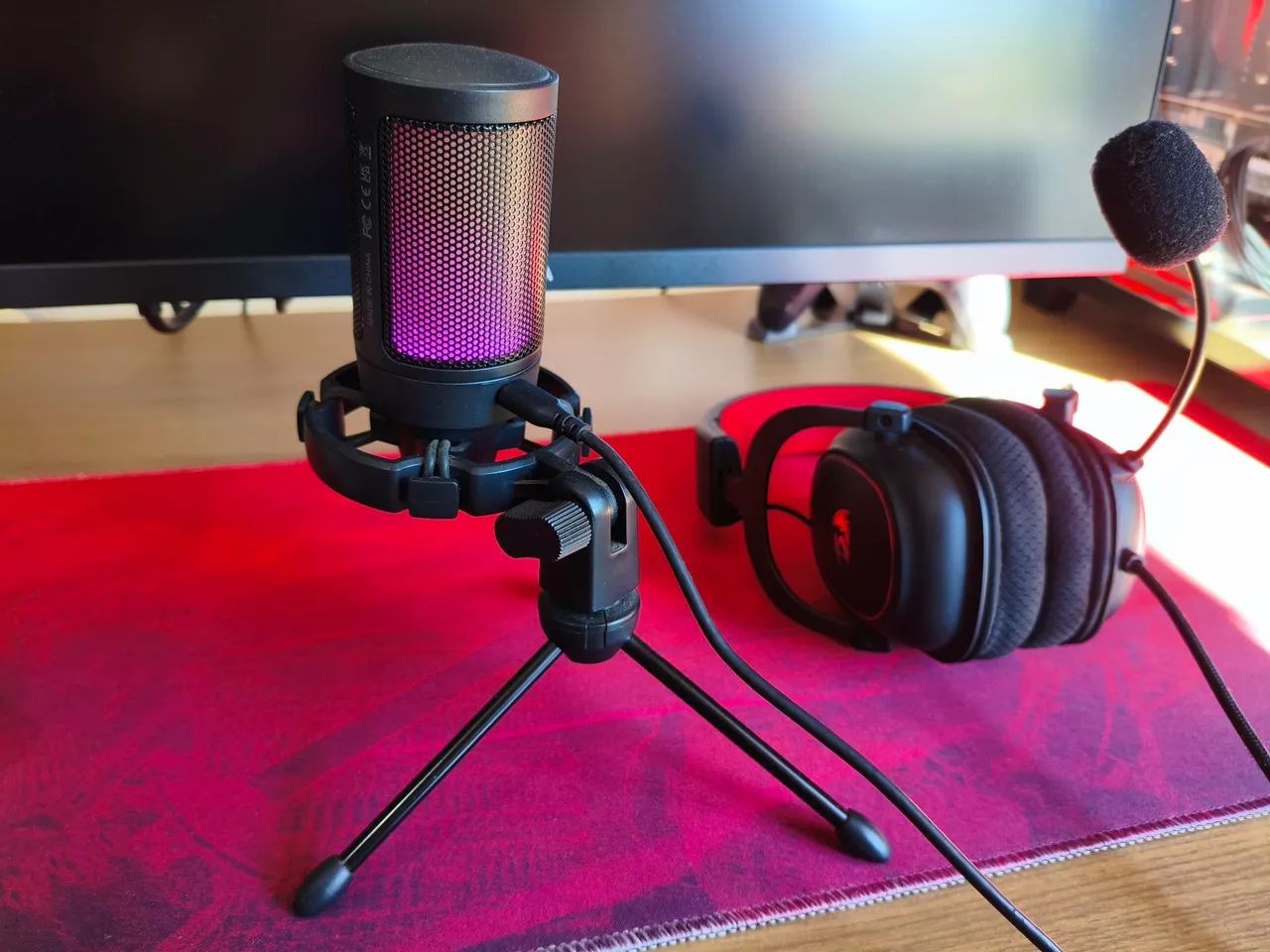 くれあ Redragon Zeus X mic não funciona + Fifine A2 - Microfones e