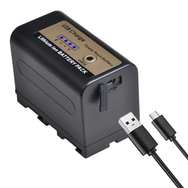 Bateria Np-f750 F770 5200mah Usb Padrão Sony Led NP - Foto 2