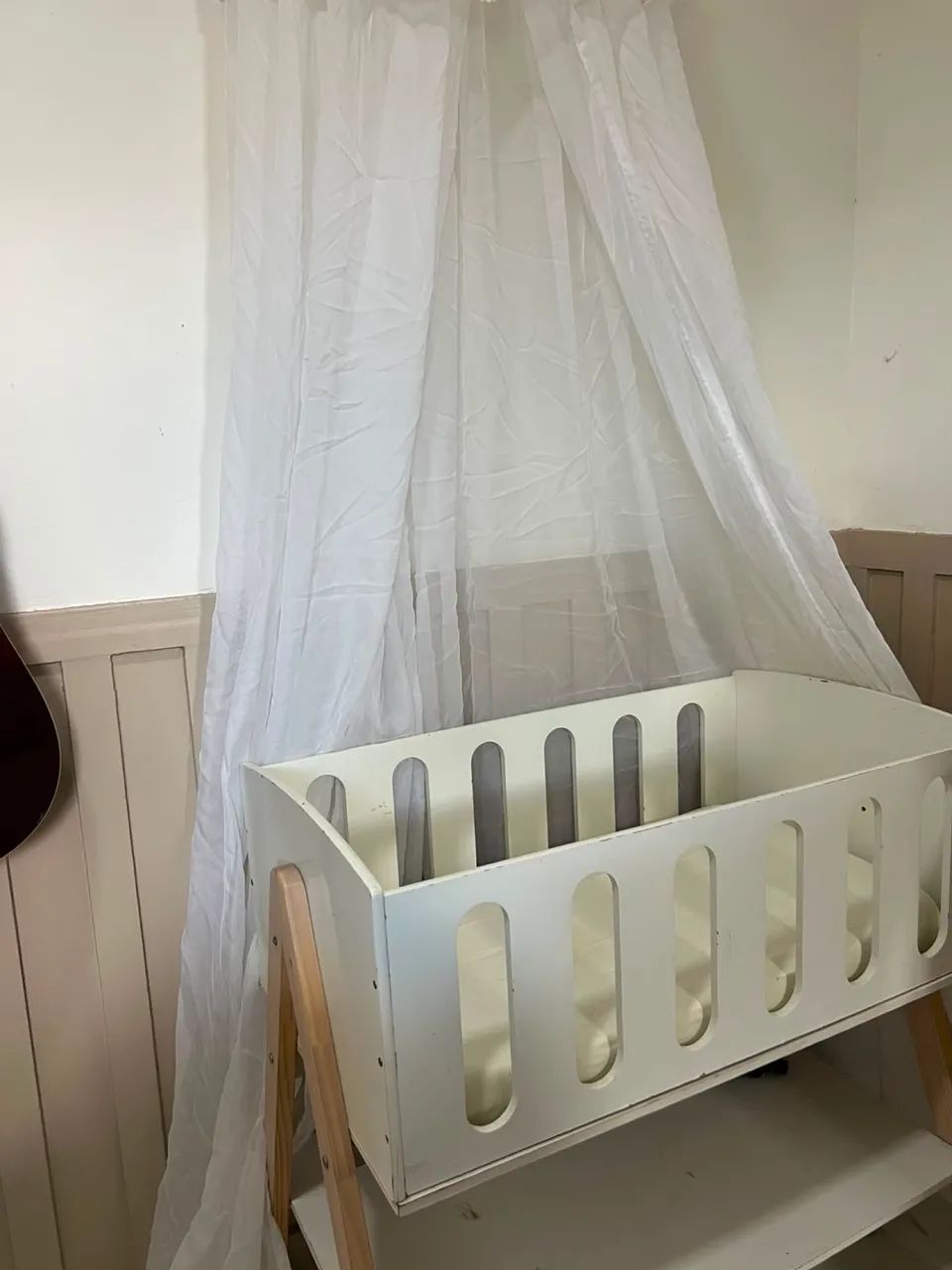 Mini berço 3 em 1 + colchão + dorcel + véu  - Foto 4