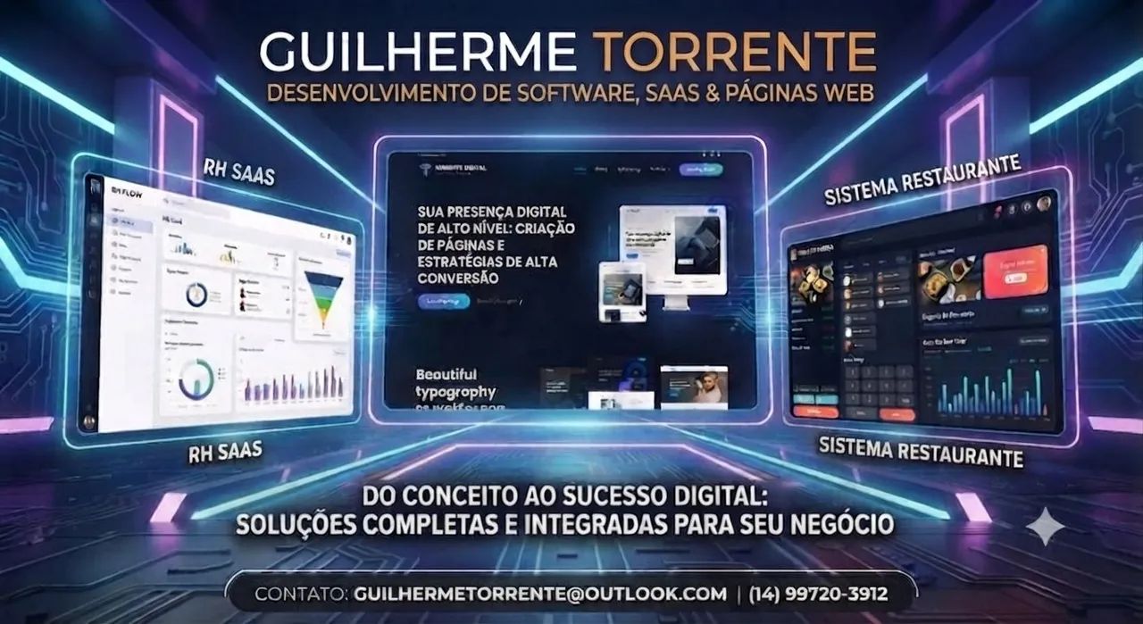 Desenvolvimento de Sistemas Web, SaaS e Páginas de Alta Conversão