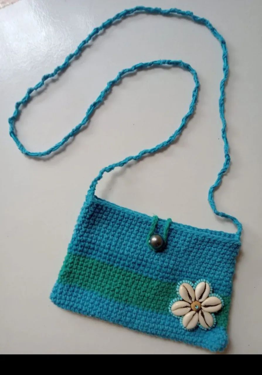 Bolsinha croche artesanal  - Foto 3