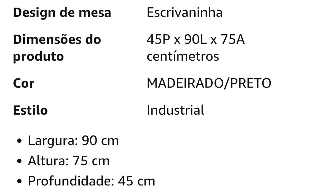 Mesa escrivaninha estilo industrial  - Foto 3