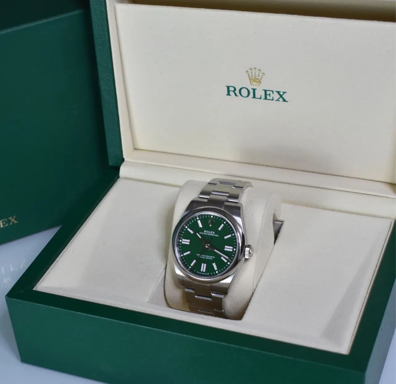 Rolex Oyster Perpetual Green 41mm