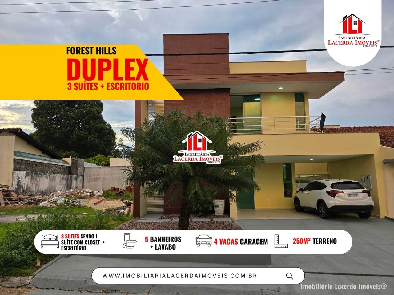 Residencial Forest Hill, Duplex com 4 quartos sendo 3 suítes, Lazer com piscina e edícula 