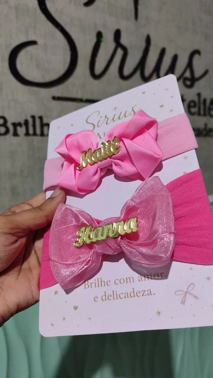 Laços e faixinhas personalizada com nome  - Foto 2